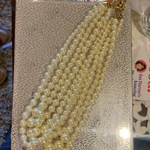 J Crew stacked pearls necklace